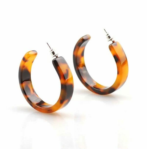 IMG_7534 Round Hoop Circle Acetate Tortoise earrings