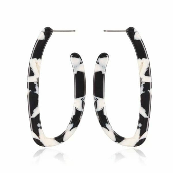 Hoop Acetate Tortoise Shell Earrings
