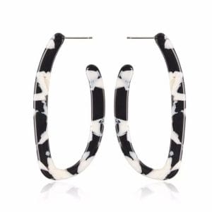 Hoop Acetate Tortoise Shell Earrings