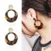 Hoop Acetate Tortoise Shell earrings