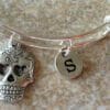 IMG_8030 Sugar Skull Initial Bangle