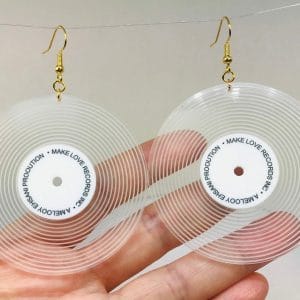 Phonograph Record Earrings