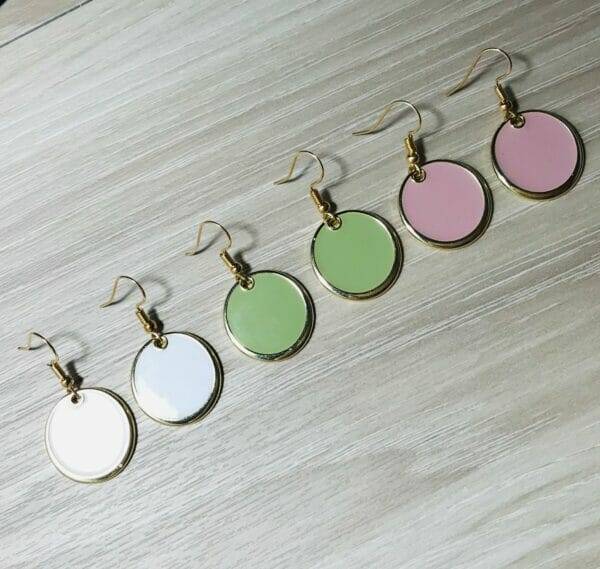 IMG_E0014 Colorful Round Circle Disc Enamel Earrings minimalist gifts