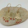 Red Finger Nail Novelty Earrings