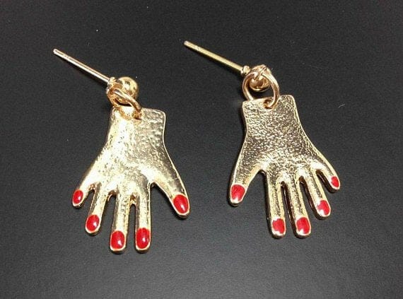I_do_nails_earrings_P3 Red Finger Nail Novelty Earrings