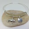 Initial_Bangle_Manatee Manatee Charm Bangle Bracelet