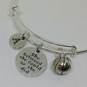 Basketball Bangle Bracelet