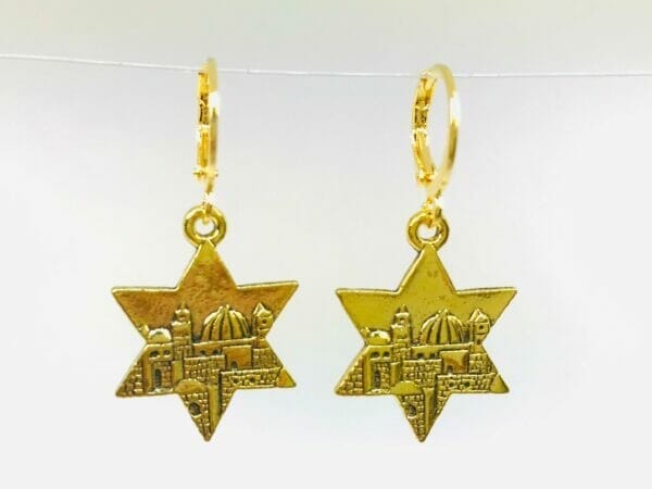 JerusalemHuggiesearrings Gold Jerusalem Huggies Earrings