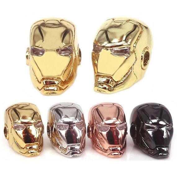 Man_in_Iron_Mask Micro Pave CZ Man in Iron Mask Bead