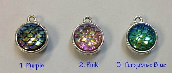 Mermaid_Fish_Scale_Charm_3_Colors_with_Seq Mermaid Fish Scale Charm Earrings 3 Colors