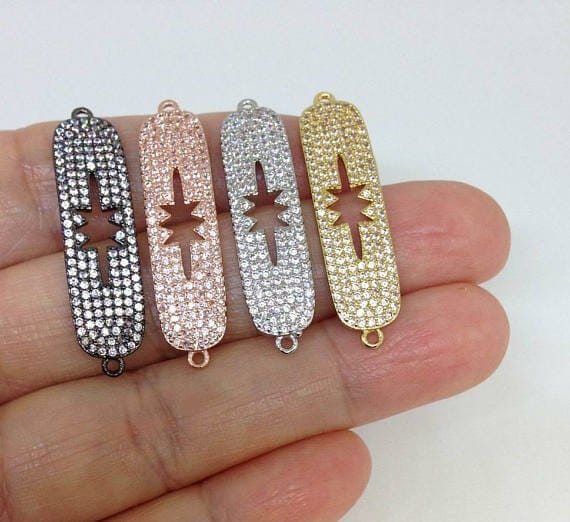 Micro Pave CZ Northen Star Beads