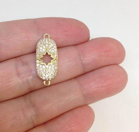 4PCS Micro Pave CZ Pave Compass