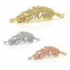 Micro Pave Feather Connector