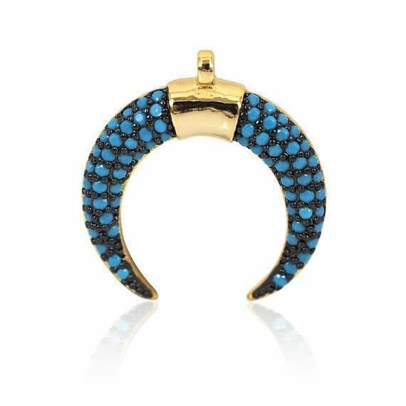 Micro_Pave_cz_Zirconia_Crescent_Moon_Pendant_2 Micro Pave CZ Zirconia Crescent Moon Pendant
