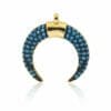 Micro Pave cz Zirconia Crescent Moon Pendant
