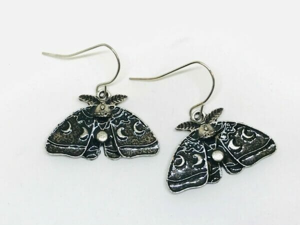 Moth_luna_moon_earrings wholesale lot of Luna Moth Earrings