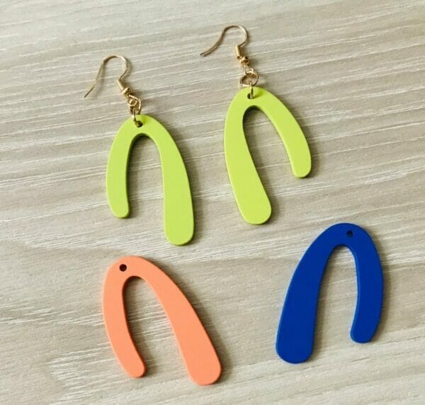 Neon Acrylic Holographic Earrings
