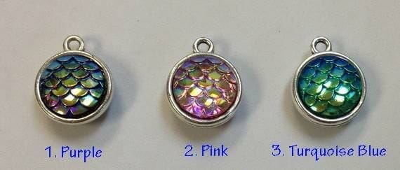 Ocean_Color Mermaid Charm Earrings