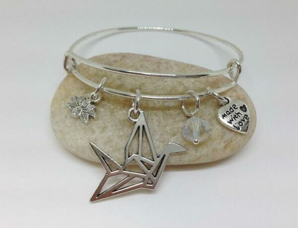 Origami_Crane_bracelet Origami Bird Bangle Bracelets