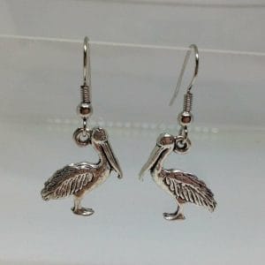 Pelican Bird Charm Earrings