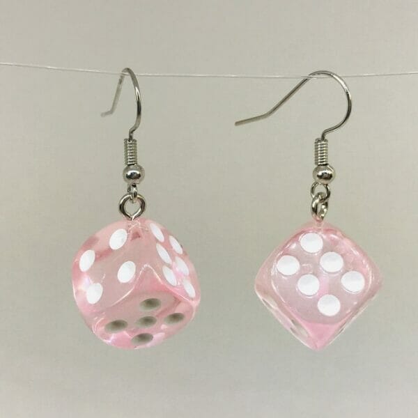 lucite dice earrings wholesale