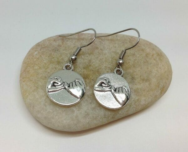 PinkyPromisesSwearCharmEarrings_BestFriendsJewelry Pinky Promises Swear Earrings, BBF Jewelry