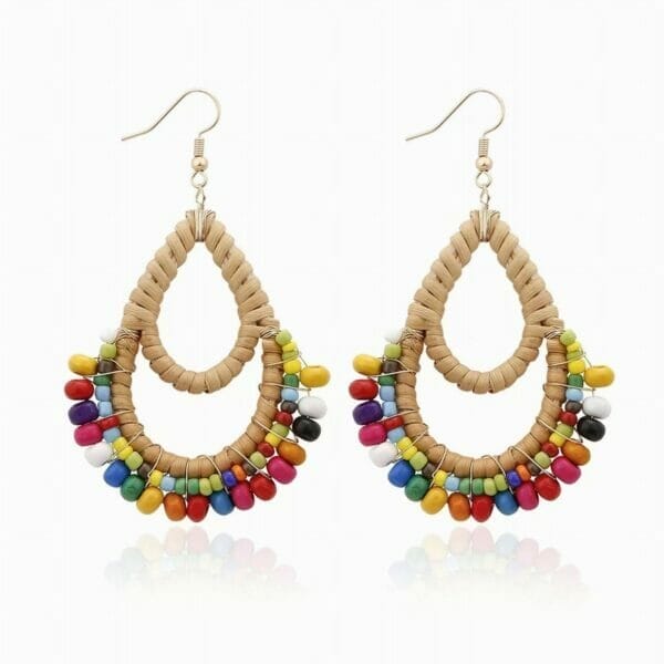 Rattan_Woven_Beaded_Teardrop_Earrings Rattan Woven Beaded Teardrop Earrings