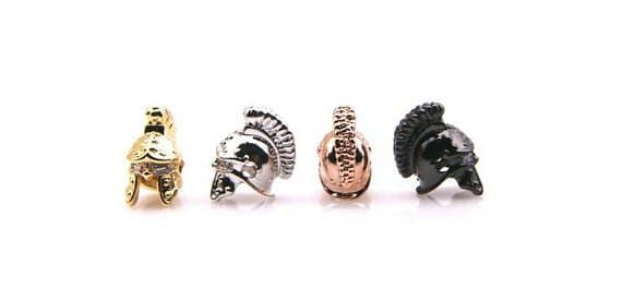 Roman_Warrior_Helmet Micro Pave CZ Roman Warrior Helmet Beads