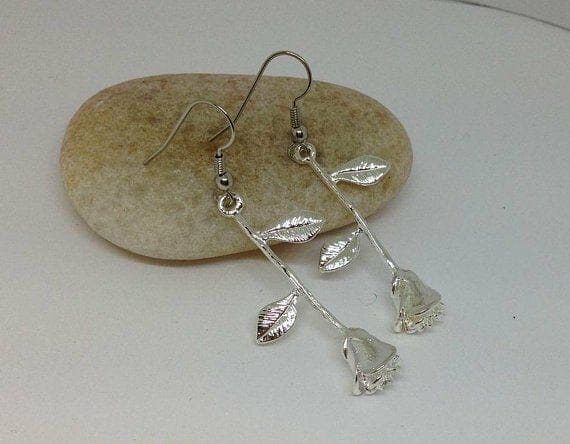 Rose_Earring_P3_SV Rose Earrings, Beauty and The Beast Jewelry
