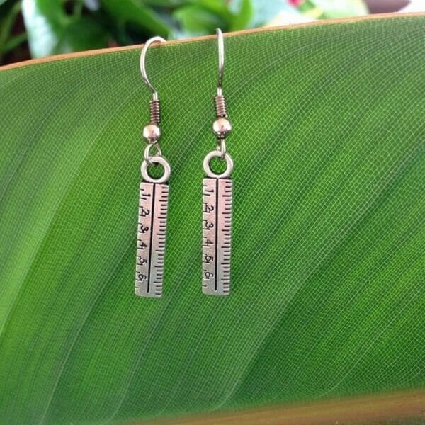 Ruller_Earrings Ruler Measuring Tape Earrings