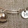 Softball_Bangle Softball Charm Bangle, Basetball bracelet
