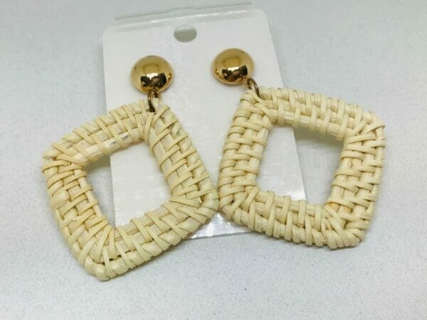 Rattan Earrings Hoop