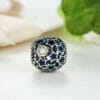925 Sterling Silver Blue CZ Starry Night Charm, Pandora Charm, Fits Pandora Bracelets