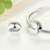 925 Sterling Silver Blue Dad Charm, European Charm, Fits Pandora Bracelet