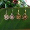 Sunflower_Earrings_Gold_Silver_Flat Sunflower Earrings Flower earring