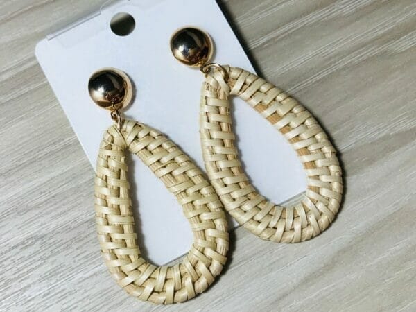 Nature Tear Drop Weave Earrings