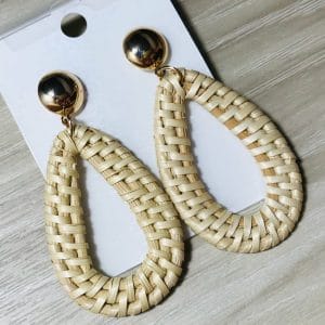 Nature Tear Drop Weave Earrings