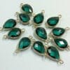 Tear Drop Shape Birthstone Connector