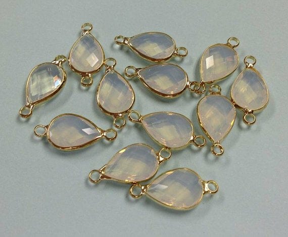 Tear Drop Shape Birthstone Connector