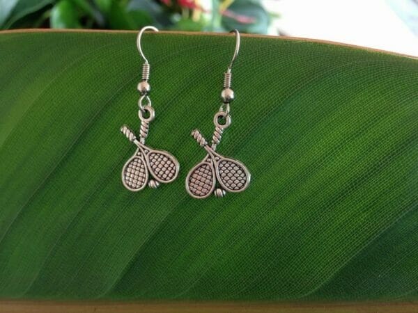 Tennis Racket charm earrings