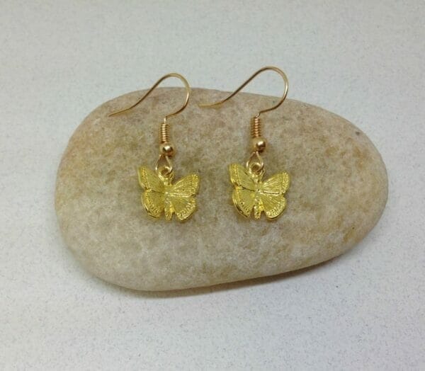 TinyGoldButterflyHooks Tiny Gold Butterfly Earrings