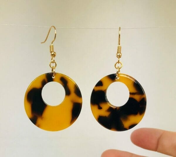 Hoop Acetate Tortoise Shell earrings