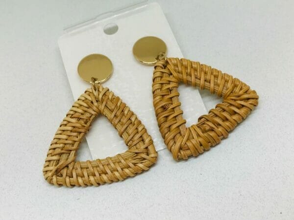 rattan earrings wholesale