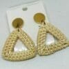 Rattan Triangle Woven Wicker Hoop Earrings