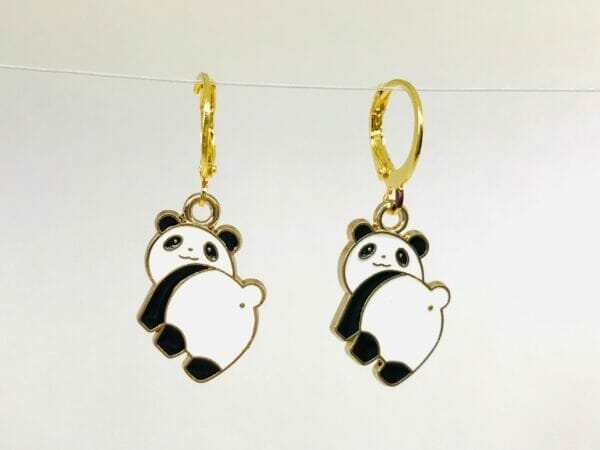 Wholesalepandahuggieearrings Panda Earrings