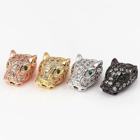 Zirconia_Leopard Micro Pave CZ Leopard Beads