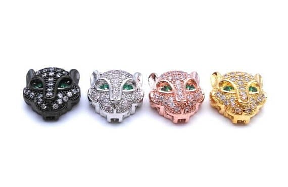Zirconia_Leopard_2 Micro Pave CZ Leopard Beads