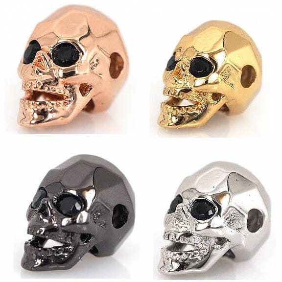 Micro PaveCZ Skull Beads