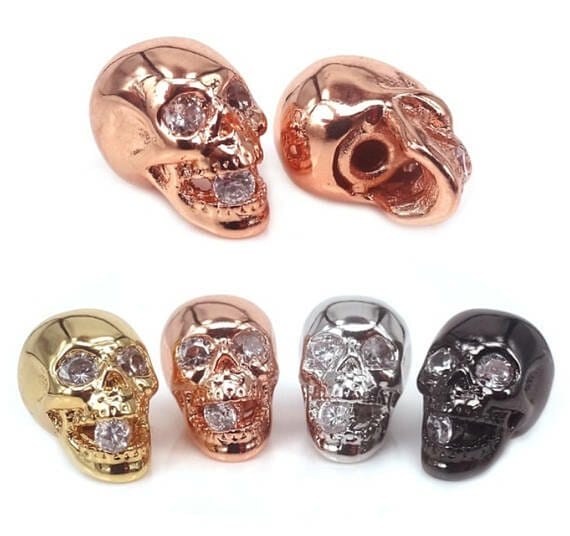 Zirconia_Skull_5a1d78f9-1e17-4d9c-b83d-0df029f8e141 Micro Pave CZ Skull Beads