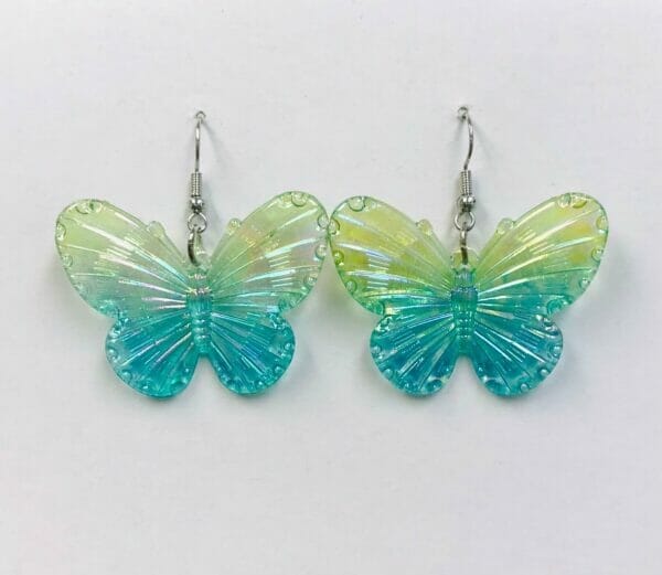 acrylic_blue_butterfly_earrings Iridescent Butterfly Earrings